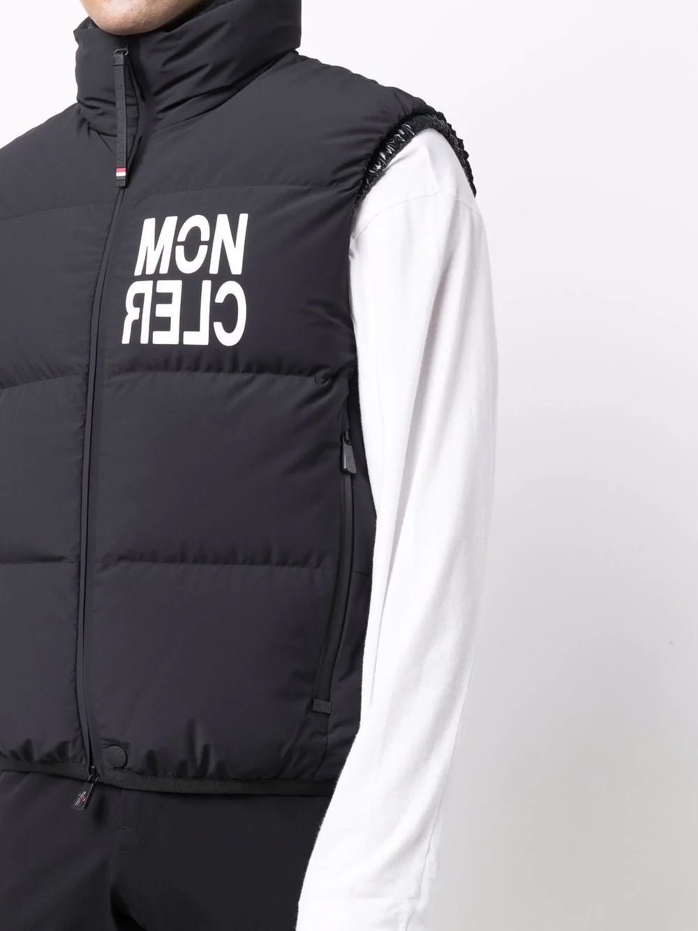 MONCLER GRENOBLE LOGO NANTAUX PADDED DOWN GILET