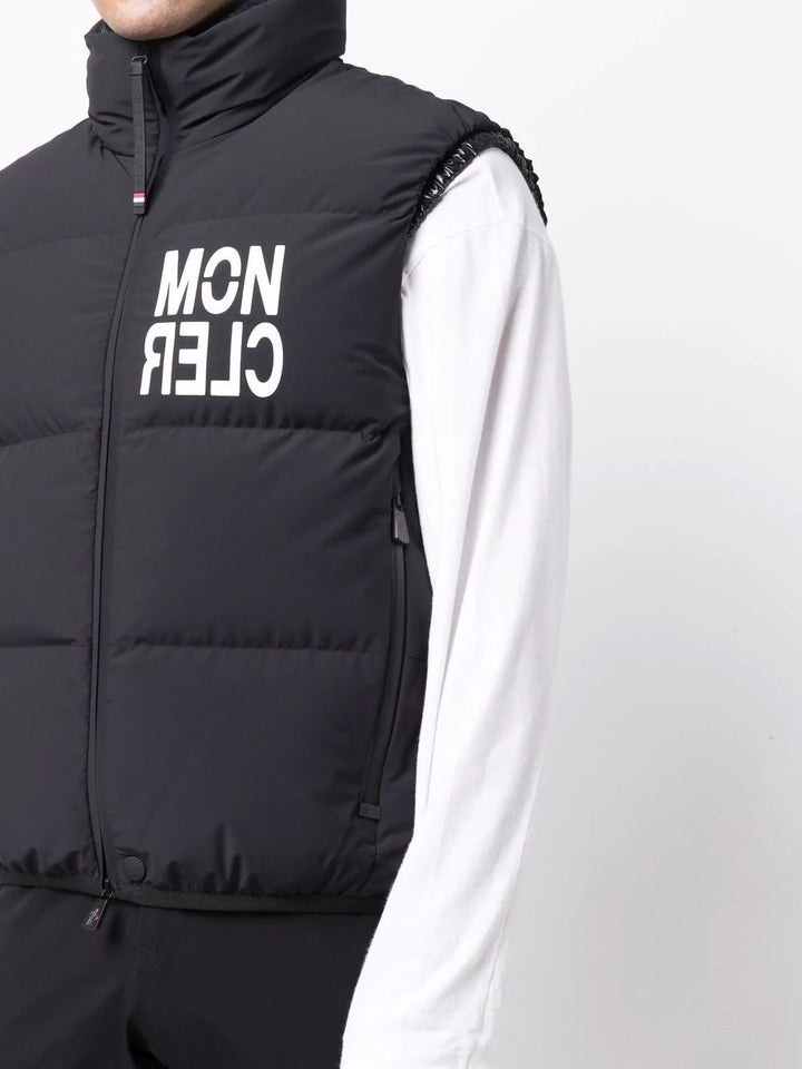 MONCLER GRENOBLE LOGO NANTAUX PADDED DOWN GILET
