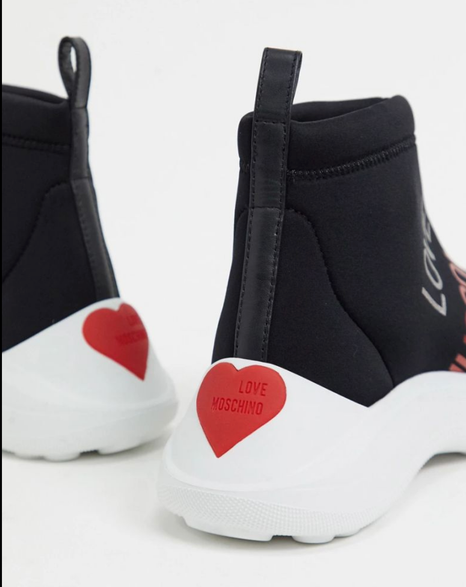 MOSCHINO LOVE MOSCHINO LOGO SOCK TRAINERS