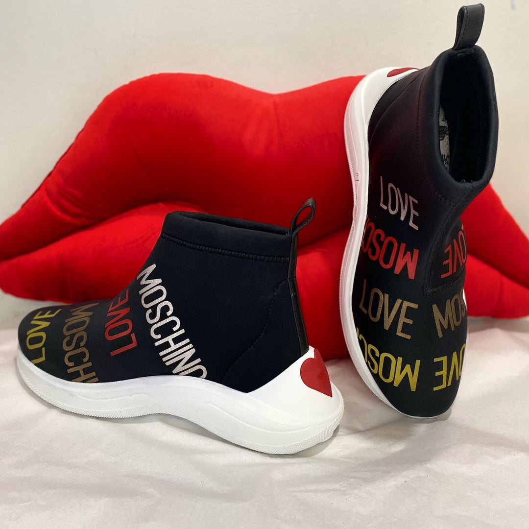MOSCHINO LOVE MOSCHINO LOGO SOCK TRAINERS
