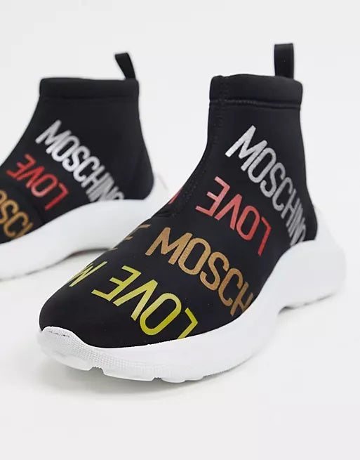 MOSCHINO LOVE MOSCHINO LOGO SOCK TRAINERS