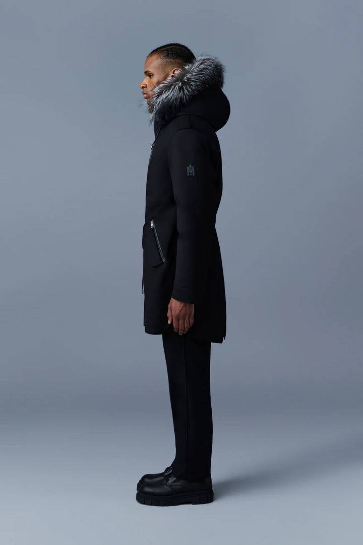 MACKAGE MORITZ RABBIT FUR LINED TWILL PARKA COAT