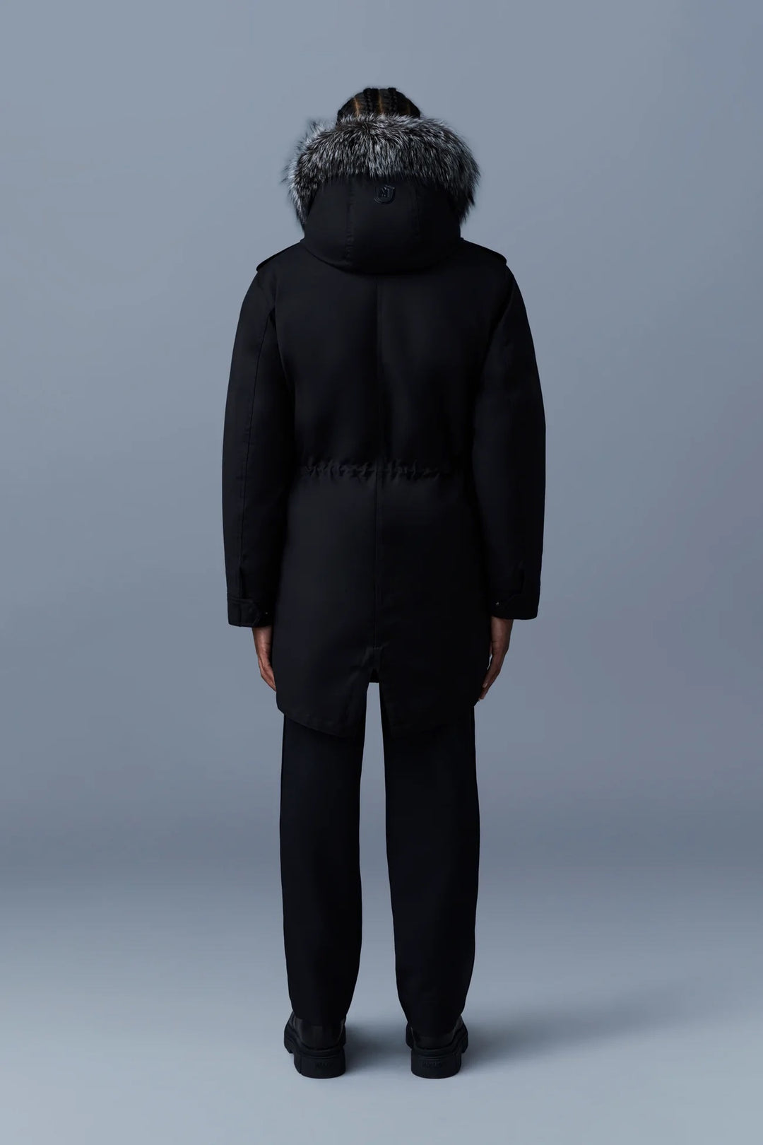 MACKAGE MORITZ RABBIT FUR LINED TWILL PARKA COAT