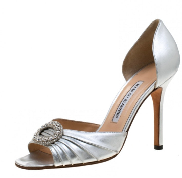 MANOLO BLAHNIK SATIN SEDARABY D&