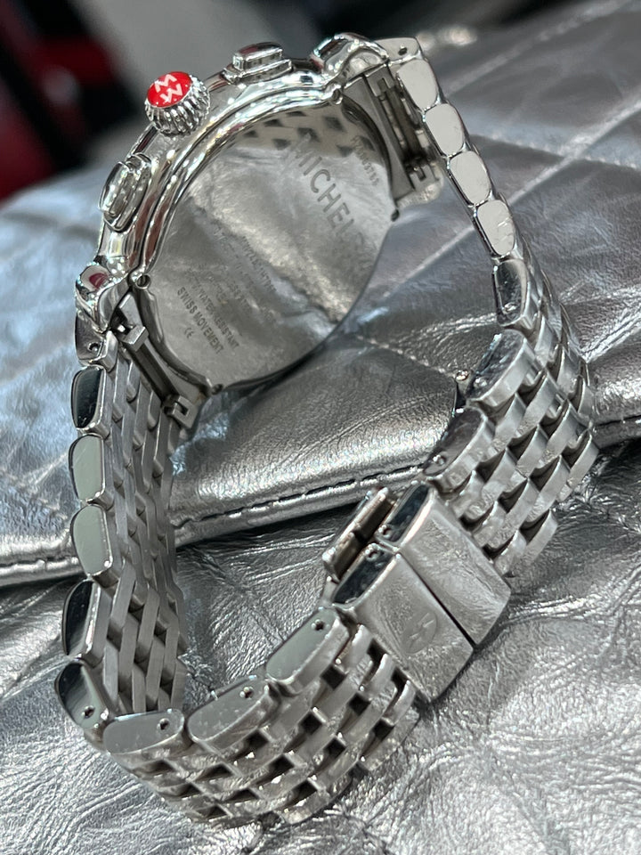 MICHELE STAINLESS STEEL EXTREME FLUETTE DIAMOND WATCH