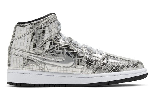 NIKE AIR JORDAN 1 MID DISCO BALL SNEAKERS