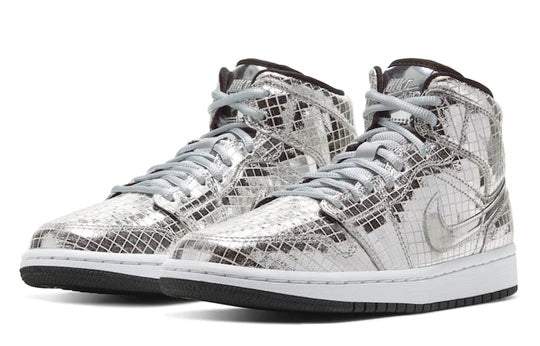 NIKE AIR JORDAN 1 MID DISCO BALL SNEAKERS