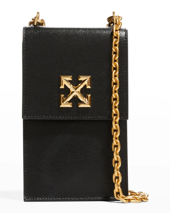 OFF WHITE JITNEY VERTICAL PHONE HOLDER BAG ON CHAIN