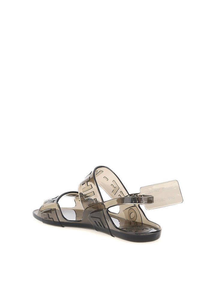 OFF-WHITE VIRGIL ABLOH ZIP TIE JELLY SANDALS