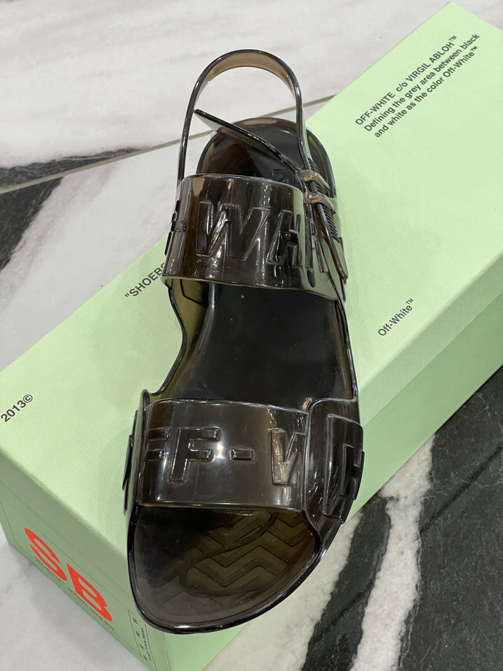 OFF-WHITE VIRGIL ABLOH ZIP TIE JELLY SANDALS