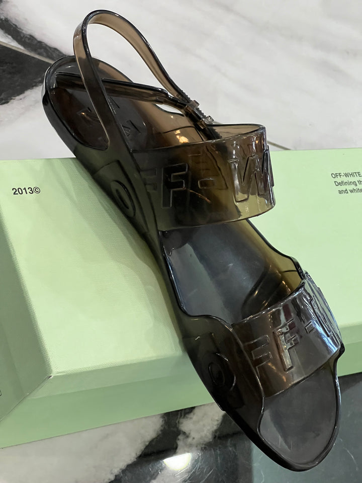 OFF-WHITE VIRGIL ABLOH ZIP TIE JELLY SANDALS