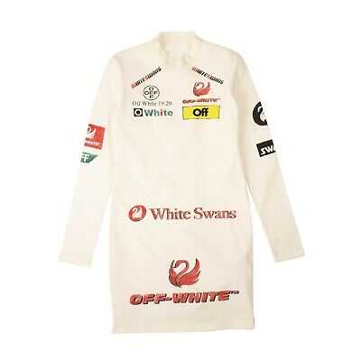 OFF White C/O Virgil ABLOH White Logo Print Fitted Dress