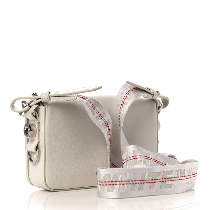 OFF WHITE Diagonal Print Mini Binder Clip Crossbody Bag