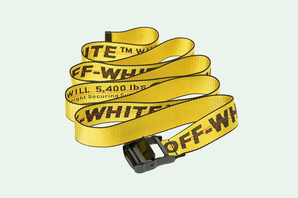 OFF WHITE Yellow Classic Industrial Belt