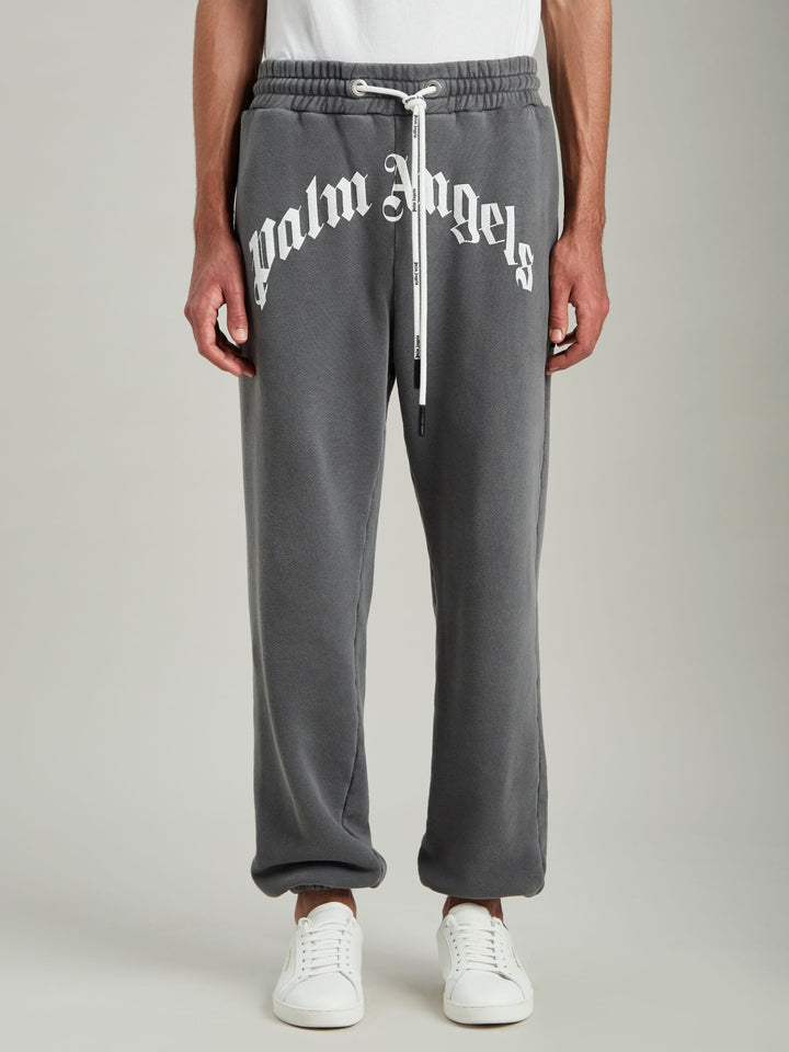 PALM ANGELS CURVED LOGO SWEATPANTS