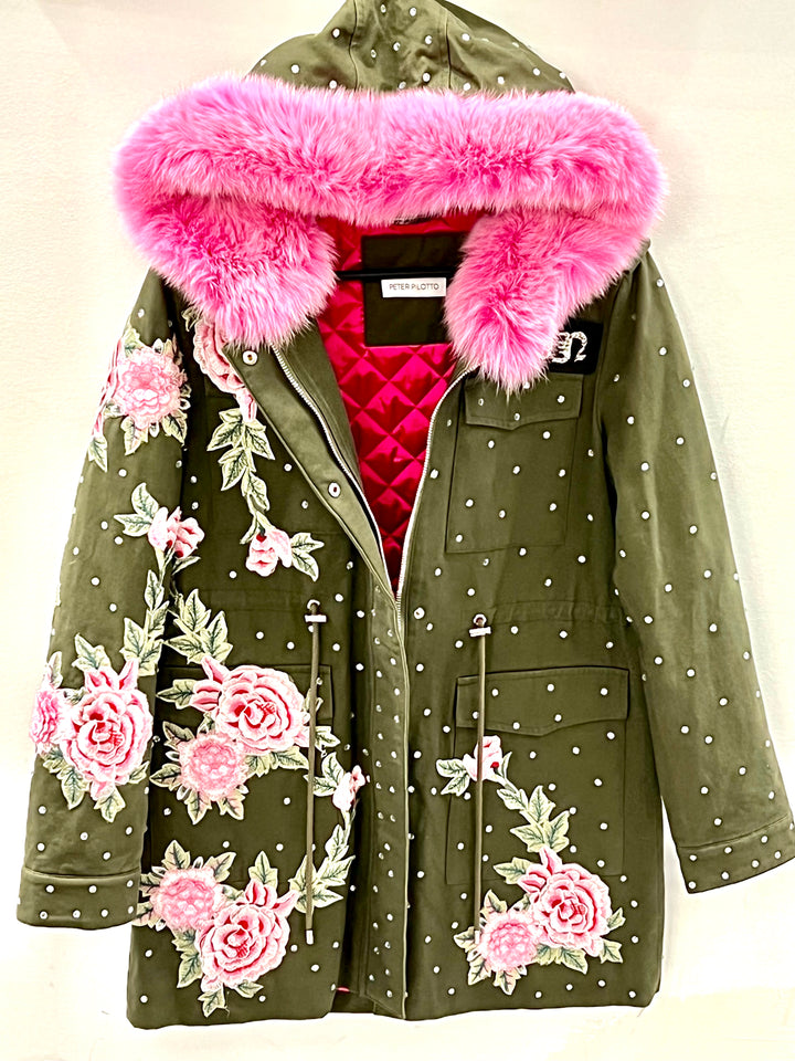 PHILIPP PLEIN HOODED CARGO PARKA COAT JACKET