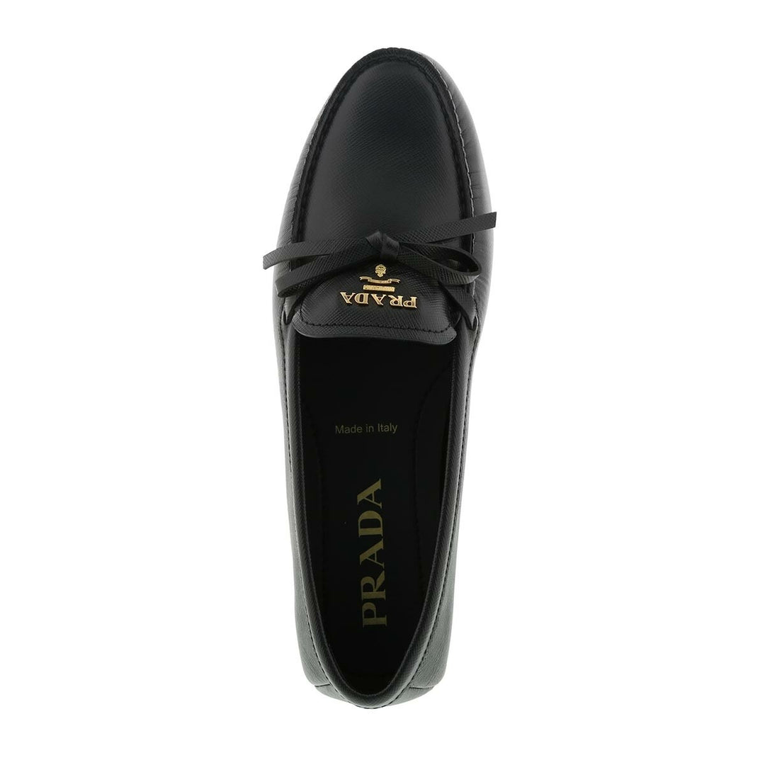 PRADA LOGO FLAT LOAFERS