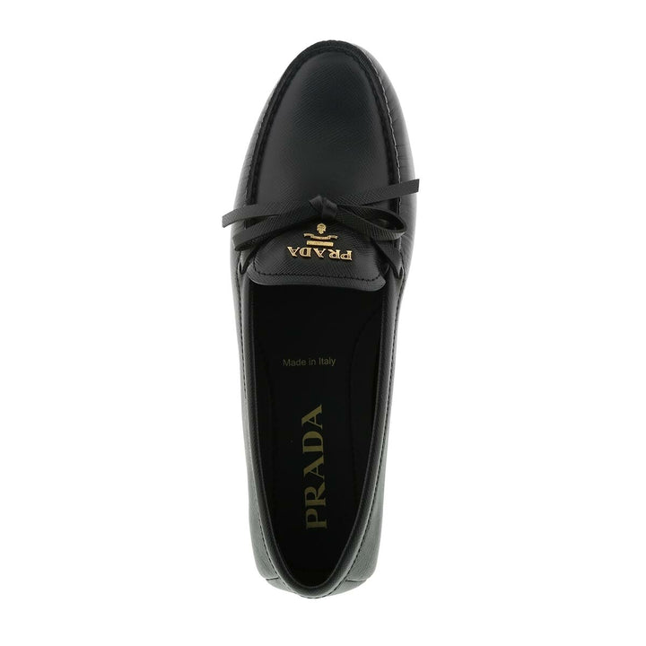 PRADA LOGO FLAT LOAFERS