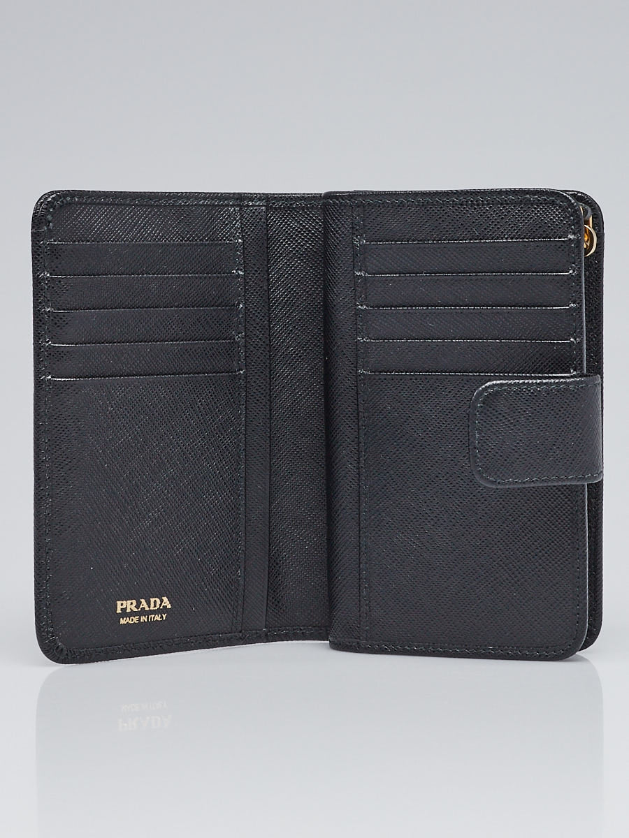 PRADA SAFFIANO LEATHER LAMPO WALLET