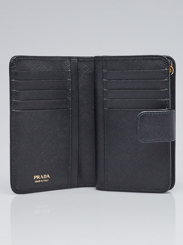 PRADA SAFFIANO LEATHER LAMPO WALLET
