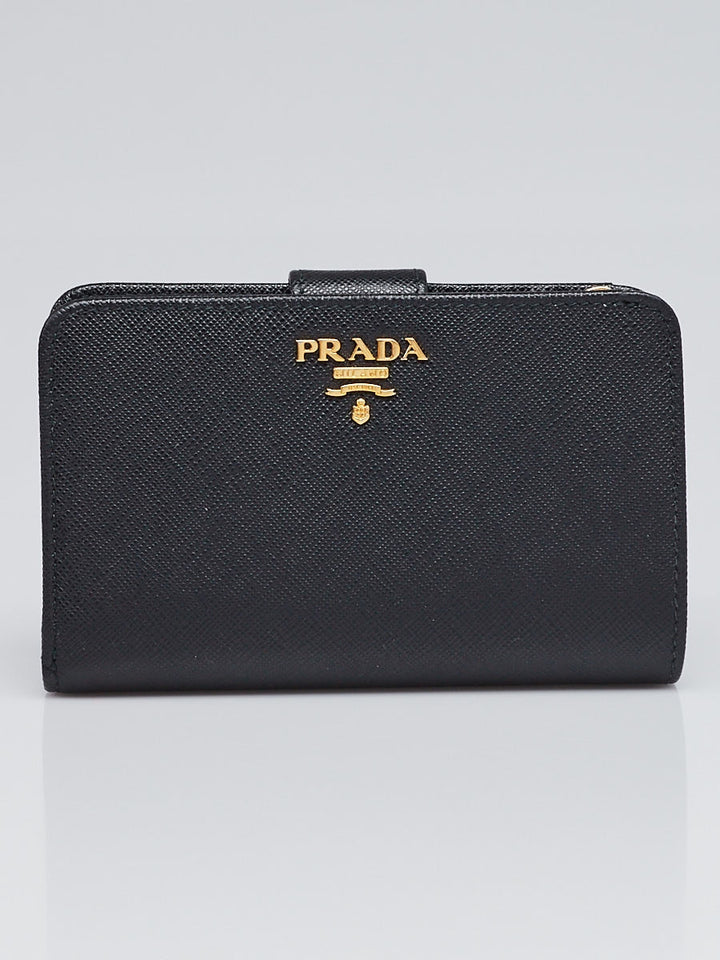 PRADA SAFFIANO LEATHER LAMPO WALLET