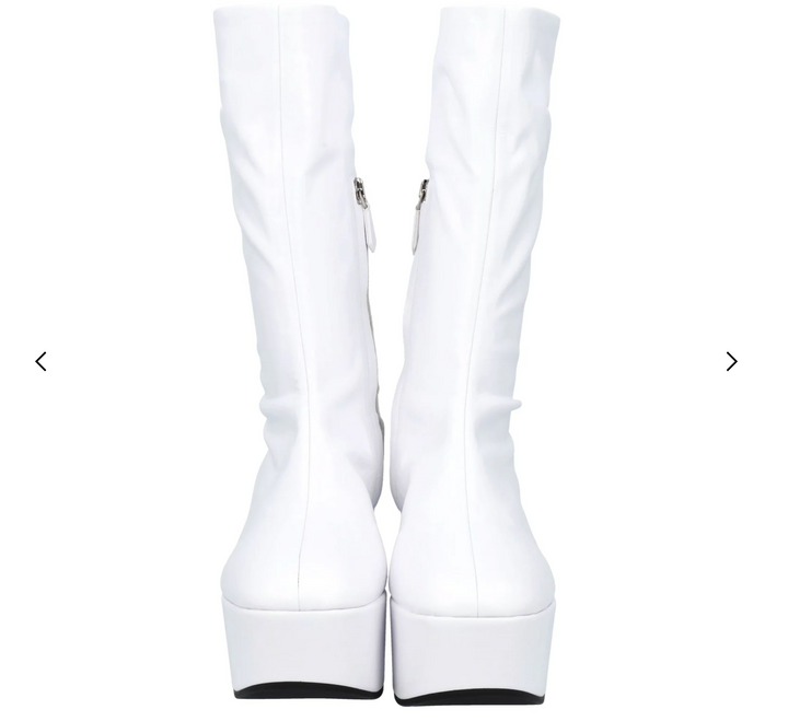 PRADA PLATFORM MID CALF BOOTS