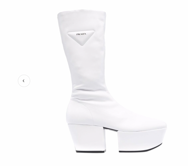 PRADA PLATFORM MID CALF BOOTS