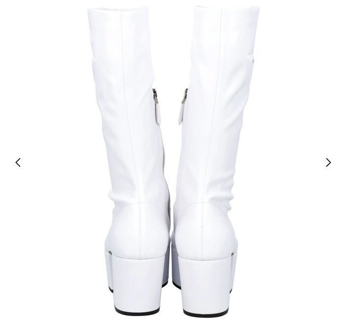 PRADA PLATFORM MID CALF BOOTS