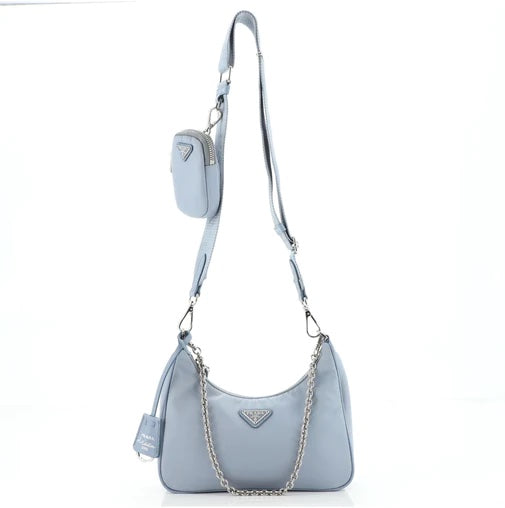 Re-edition 2005 handbag Prada Blue in Synthetic - 31766063