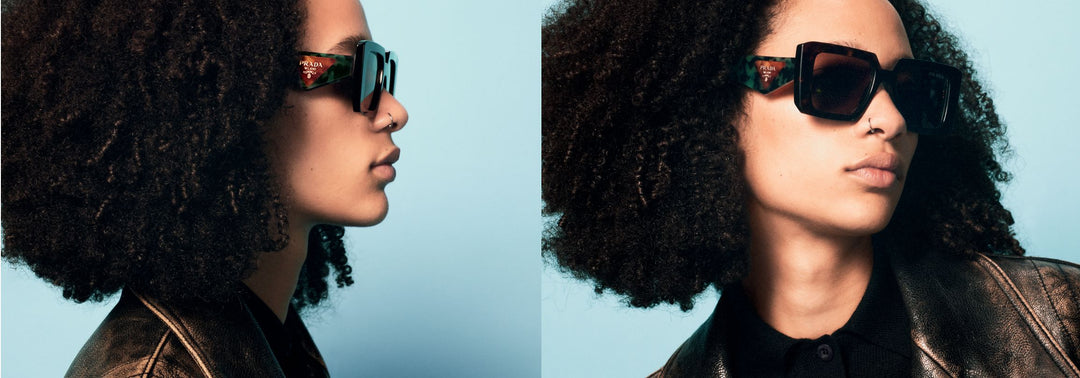 PRADA LOGO SQUARE SUNGLASSES