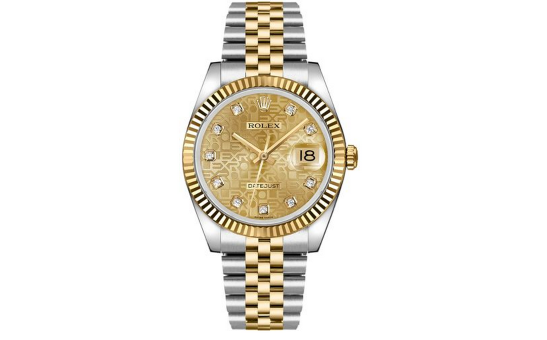 ROLEX 2021 DATEJUST 36MM 18K YELLOW GOLD &amp; STEEL JUBILEE DIAMONDS WATCH
