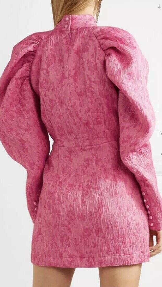 ROTATE BIRGER CHRISTENSEN PINK JACQUARD MINI DRESS