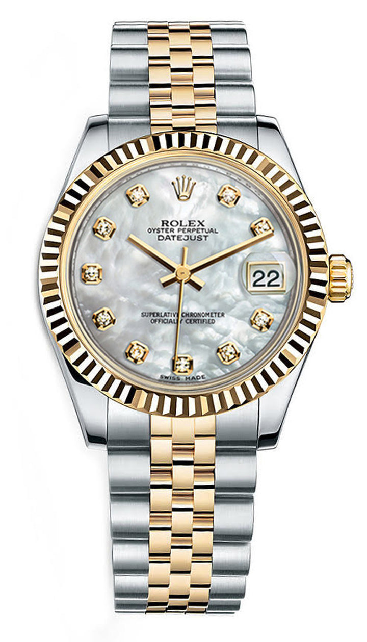 Rolex Datejust Midsize Two Tone Bracelet Watch