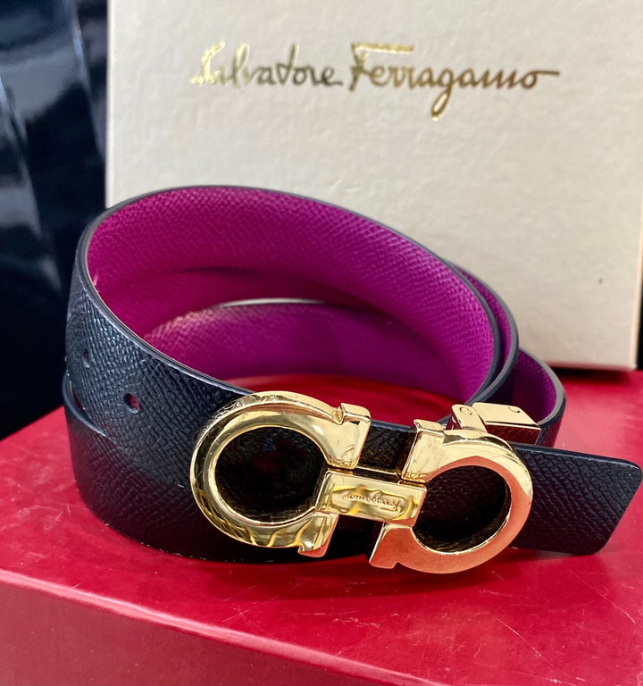 SALVATORE FERRAGAMO GANCINI BUCKLE REVERSIBLE BELT