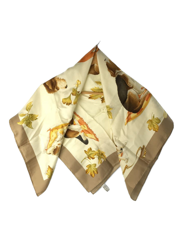 SALVATORE FERRAGAMO DOGS PRINT SILK SCARF