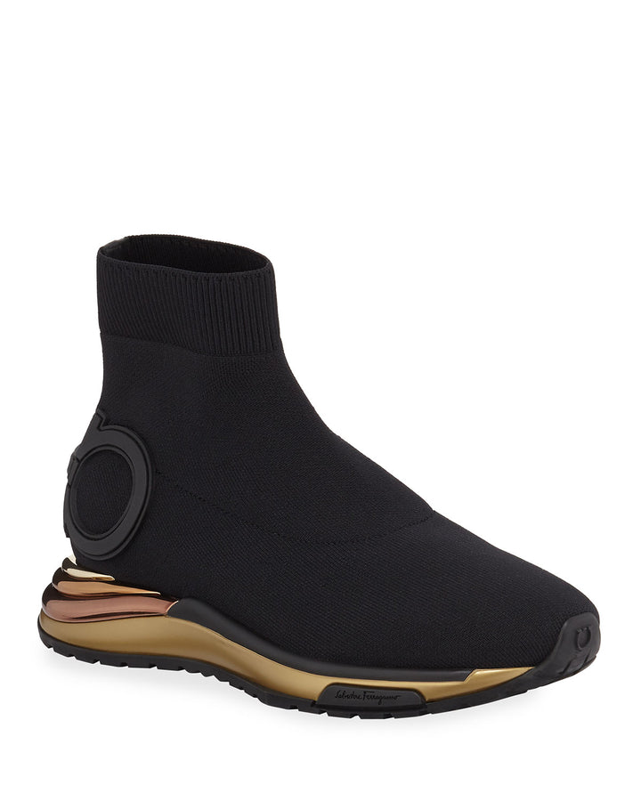 SALVATORE FERRAGAMO GANCINI SOCK SNEAKERS