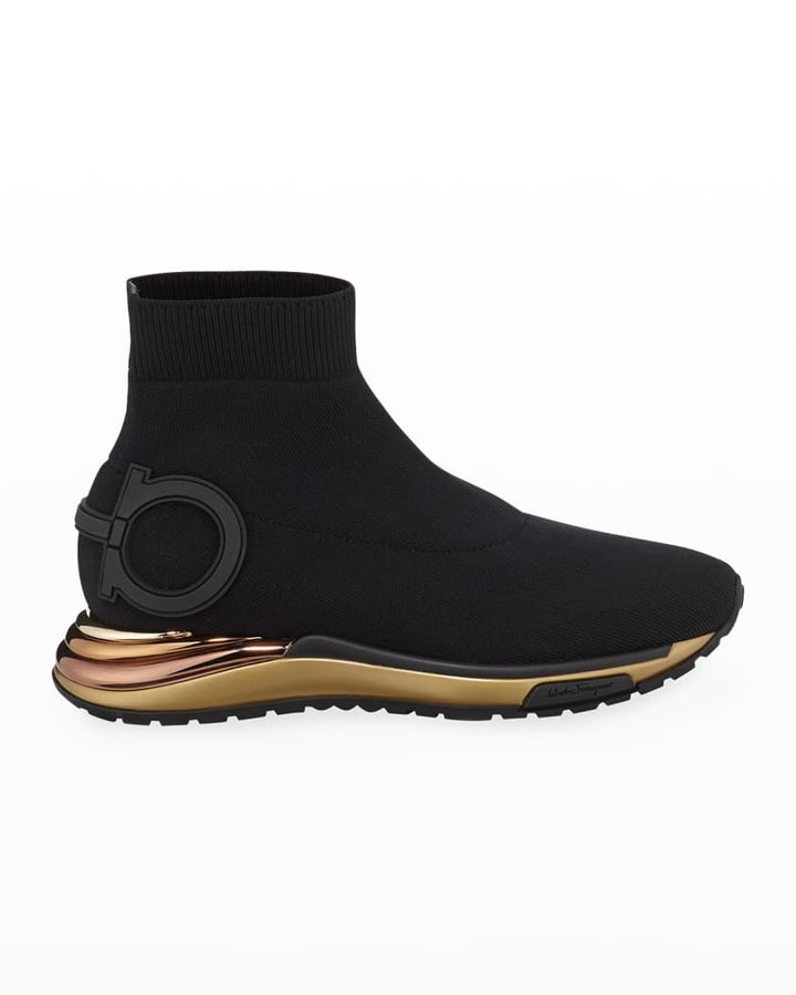 SALVATORE FERRAGAMO GANCINI SOCK SNEAKERS