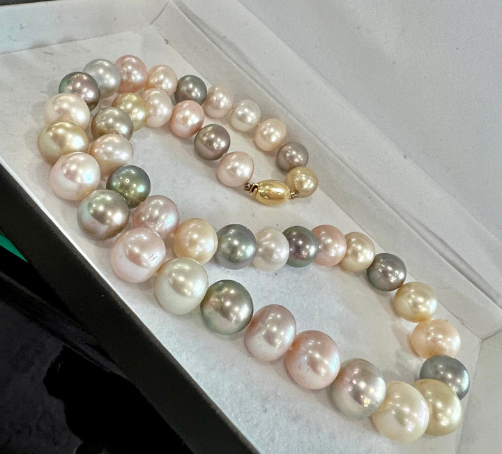 SOUTH SEA MULTICOLOR PEARL NECKLACE BY EFFY