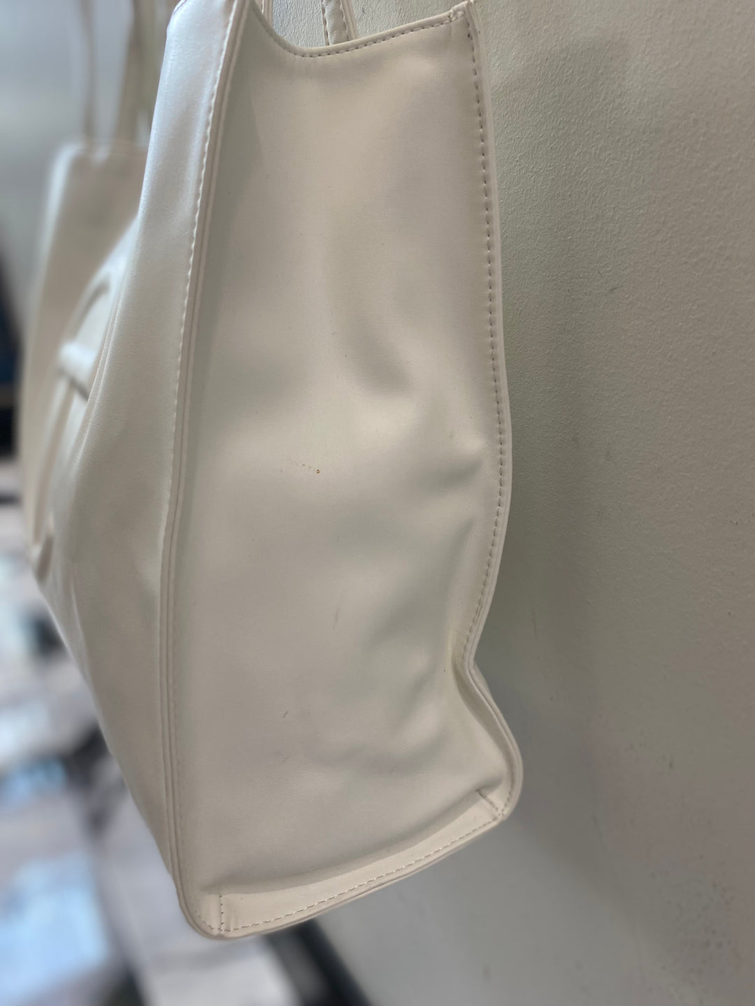 TELFAR VEGAN LEATHER SHOPPING TOTE BAG