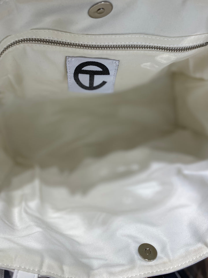 TELFAR VEGAN LEATHER SHOPPING TOTE BAG