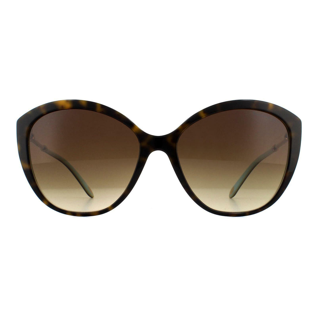TIFFANY &amp; CO. TF4144B SUNGLASSES HAVANA AZURE BROWN SHADED