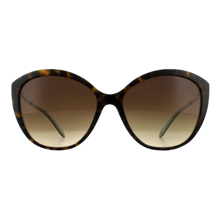 TIFFANY &amp; CO. TF4144B SUNGLASSES HAVANA AZURE BROWN SHADED