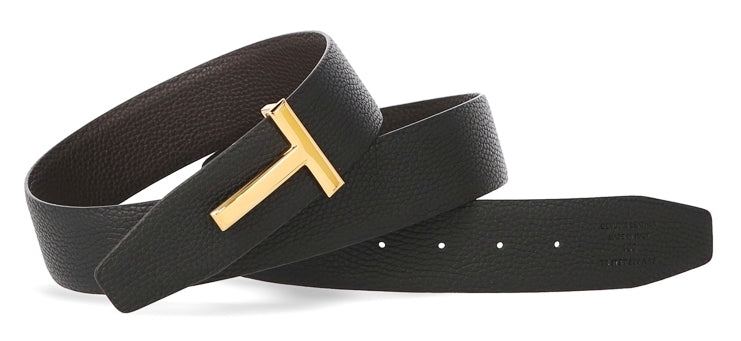 TOM FORD MONOGRAM LEATHER BELT