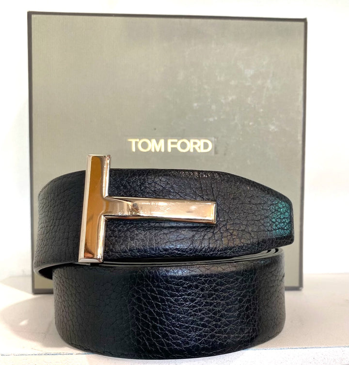 TOM FORD MONOGRAM LEATHER BELT