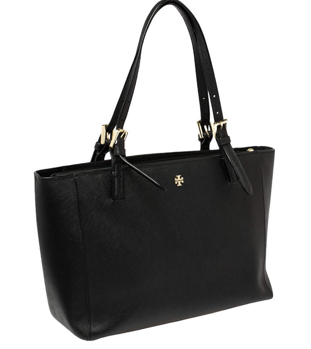 TORY BURCH LEATHER YORK BUCKLE TOTE BAG