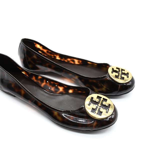 TORY BURCH REVA TORTOISE FLAT SHOES