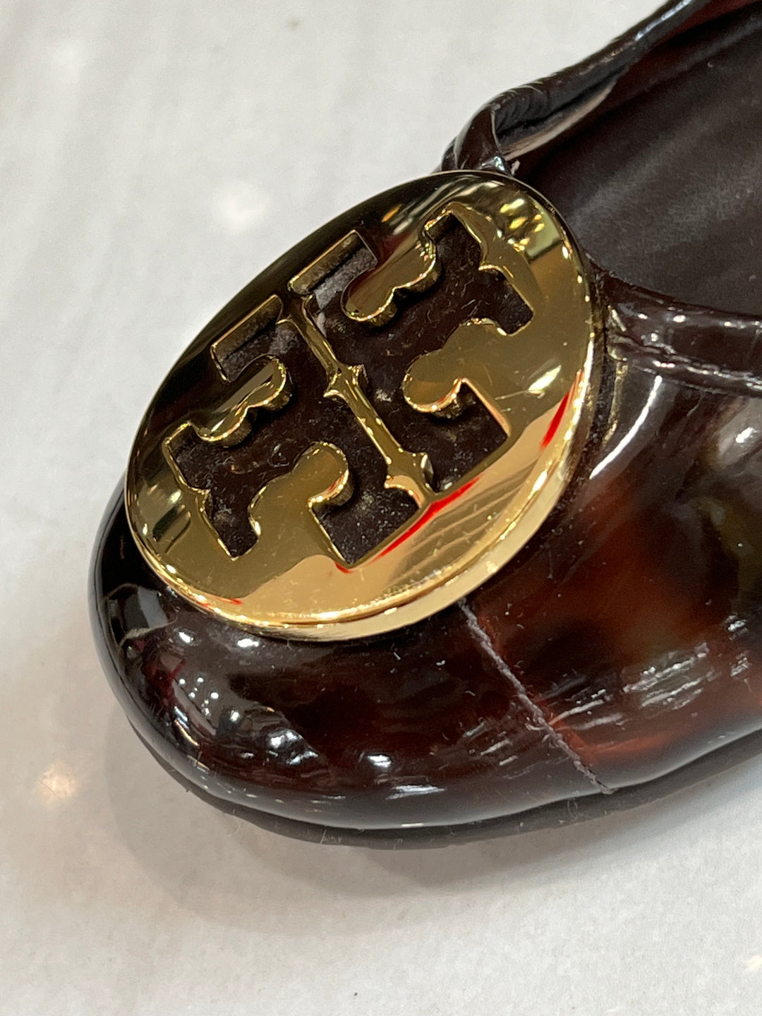 TORY BURCH REVA TORTOISE FLAT SHOES