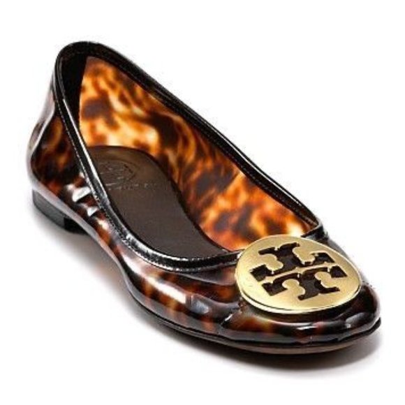 TORY BURCH REVA TORTOISE FLAT SHOES