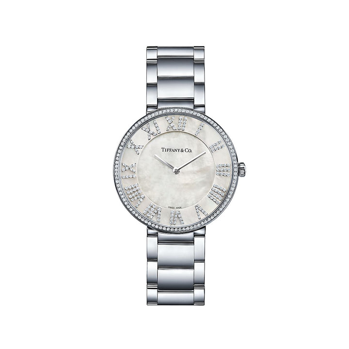 TIFFANY &amp; CO ATLAS 34mm Stainless Steel with a Diamond Watch