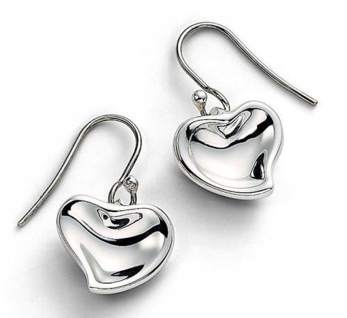 TIFFANY &amp; CO. ELSA PERETTI DANGLE CARVED HEART HOOK EARRINGS